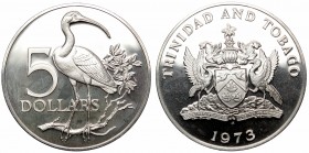 Trinidad and Tobago, 5 dollars 1973, silver