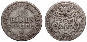 August III Sas, 1/12 talara 1763, Drezno
