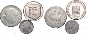 Zestaw srebrnych monet polskich