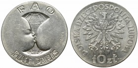 PRL, Próba Nikiel 10 złotych 1971 FAO