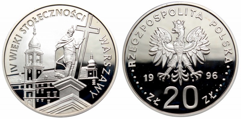 III RP, 20 złotych 1996 IV wieki stołeczności Warszawy
 Drobne, mennicze skazy....