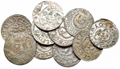 Inflanty pod panowaniem szwedzkim, zestaw 10 szelągów Ryga i Livonia 1647-1663