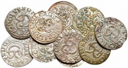Inflanty pod panowaniem szwedzkim, zestaw 10 szelągów Ryga i Livonia 1661-1665