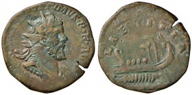 Postumo (260-268) Doppio sesterzio (zecca gallica) Busto radiato a d. - R/ LAETITIA AVG, nave a d. - RIC 143/147 AE (g 16,42) Ex Nomisma 45, lotto 238...