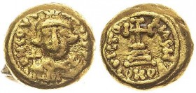 BISANZIO Costante II (641-668) Solido (Cartagine) Busto diademato di fronte - R/ Croce potenziata - Sear 1029; DOC 107 AU (g 4,32)
BB