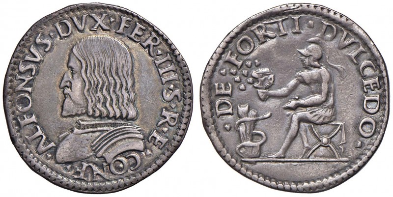 FERRARA Alfonso I (1505-1534) Quarto col titolo di Gonfaloniere di S.R.C. - MIR ...