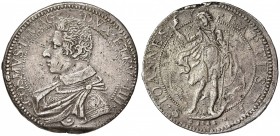 FIRENZE Cosimo II (1608-1621) Piastra 1611 - MIR 261/1 AG (g 32,00) RR Diffuse piccole screpolature tipiche dell’emissione 
BB+