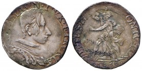 FIRENZE Ferdinando II (1621-1670) Lira 1630 - MIR 301/2 AG (g 4,65) RR Ondulazione del tondello, bella patina iridescente
BB+