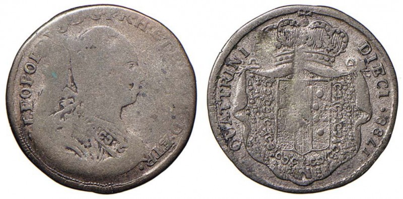 FIRENZE Pietro Leopoldo (1765-1790) 10 Quattrini 1788 - MIR 392/9 MI (g 1,73)
B...