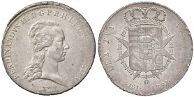 FIRENZE Ferdinando III (1790-1801) Francescone 1791 - MIR 404/1 AG (g 27,32) RR
qSPL
