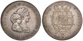 FIRENZE Carlo I di Borbone (1806-1807) Dena 1807 - MIR 423 AG (g 39,21) Graffietti al D/ 
BB/BB+