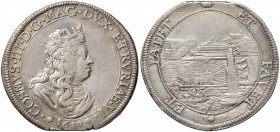 LIVORNO Cosimo III (1670-1723) Tollero 1680 - MIR 64/3 AG (g 26,72) RR Graffio al R/
BB