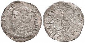 MESSINA Filippo II (1556-1598) 3 Tarì 1562 - MIR 319/7 AG (g 8,78) R Un graffietto ed una ribattitura al D/ ma bell’esemplare 
qSPL