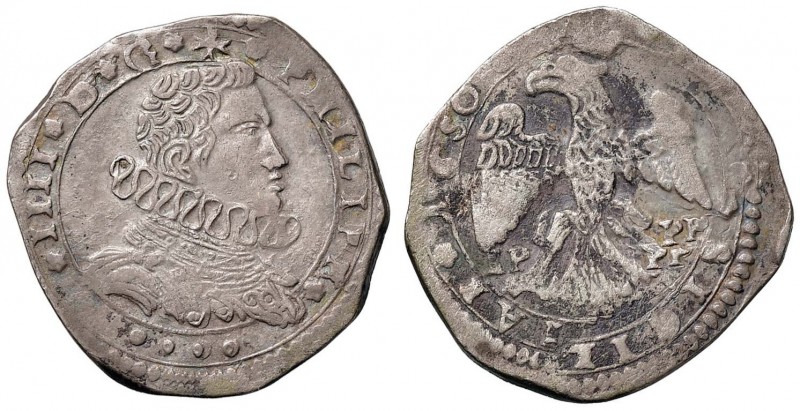 MESSINA Filippo IV (1621-1665) 4 Tarì 1650 sigla IP PP - MIR 355/24 AG (g 10,44)...