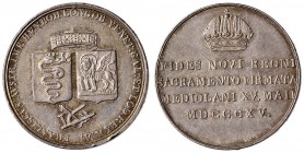 MILANO Francesco I (1815-1835) Medaglia 1815 del Giuramento - Crippa 21/B AG (g 4,01) Colpetti al bordo
SPL