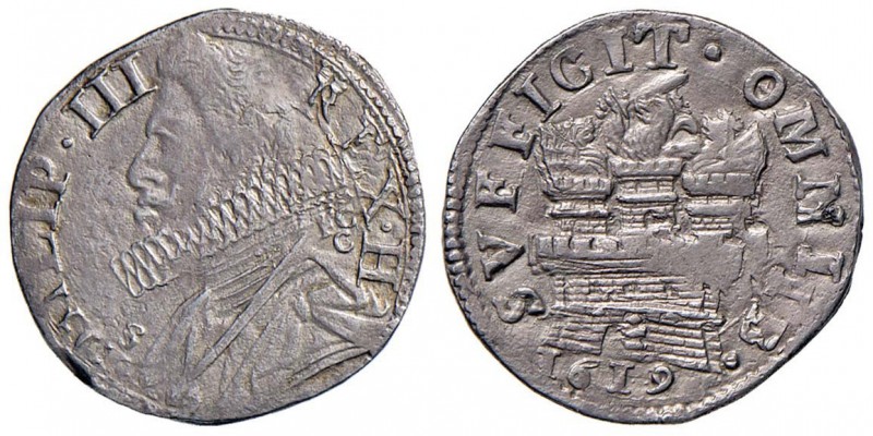 NAPOLI Filippo III (1598-1621) 15 Grani 1619 - MIR 208 AG (g 3,48)
SPL