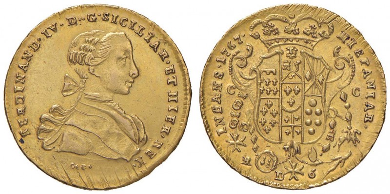 NAPOLI Ferdinando IV (1759-1816) 6 Ducati 1767 sigla De G - Magliocca 195 AU (g ...