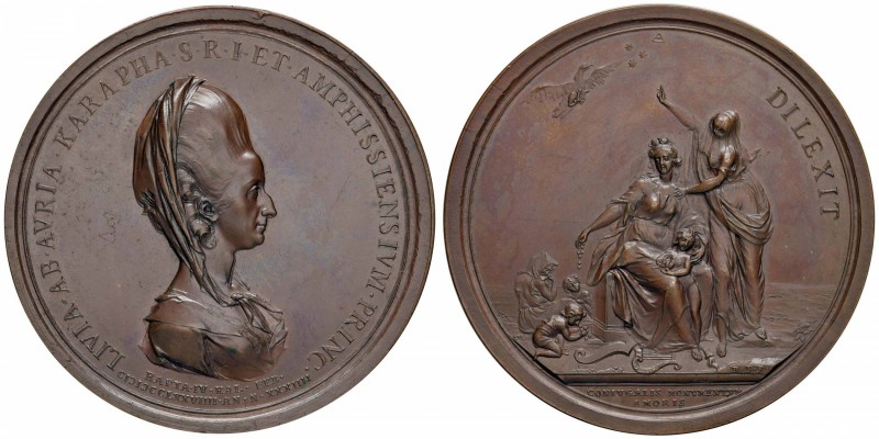 NAPOLI Medaglia 1784 - Medaglia commemorativa per Livia Doria Carafa Bronzo - 73...