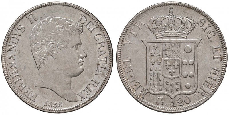 NAPOLI Ferdinando II (1830-1859) Piastra 1838 - Magliocca 539 AG (g 27,44)
BB+