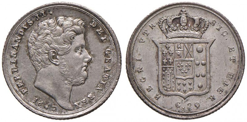 NAPOLI Ferdinando II (1830-1859) Tarì 1847 - Magliocca 613 AG (g 4,58)
SPL