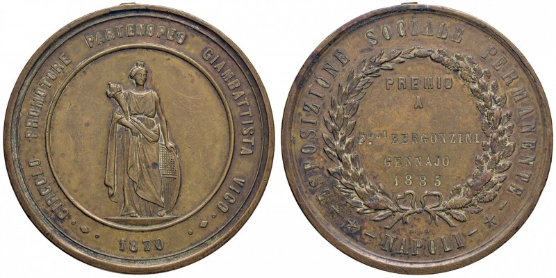 NAPOLI Medaglia 1870 - Per l’esposizione Sociale permanente di Napoli (PREMIO A ...