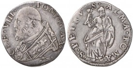 Clemente VIII (1592-1605) Giulio - Munt. 60 var. I AG (g 3,04) RRR
MB