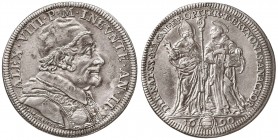 Alessandro VIII (1689-1691) Testone 1690 A. II - Munt. 15 AG (g 9,09) Modeste macchie 
qSPL