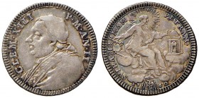 Clemente XIII (1758-1769) Quinto di Scudo 1760 A. II - Munt. 17 AG (g 5,24) Bella patina
BB+