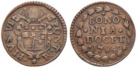 PIO VI (1774 - 1799) Bologna - Quattrino 1784 - Munt. 297 CU (g 2,41)
BB