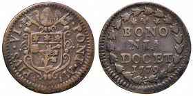 PIO VI (1774 - 1799) Bologna - Quattrino 1779 - Munt. 297 CU (g 2,09)
BB