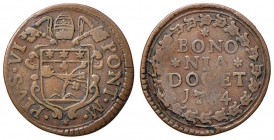 PIO VI (1774 - 1799) Bologna - Quattrino 1784 - Munt. 297 CU (g 2,35)
qBB