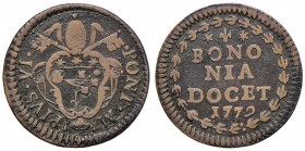 PIO VI (1774 - 1799) Bologna - Quattrino 1779 - Munt. 297 CU (g 2,08)
BB