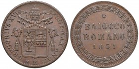 Gregorio XVI (1831-1846) Baiocco 1831 A. I - Nomisma 501 CU (g 12,49)
qFDC
