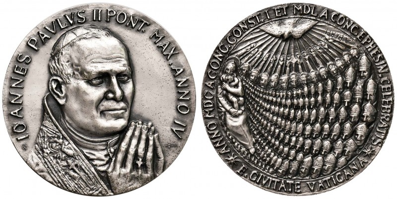 Giovanni Paolo II (1976-2005) Medaglia A. IV - Opus: Berti - AG (g 39,59)
FDC