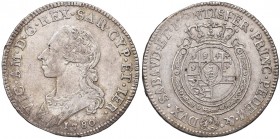 Vittorio Amedeo III (1773-1796) Mezzo scudo 1780 - Nomisma 334; MIR 988h AG (g 17,46)
BB