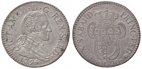 Vittorio Amedeo III (1773-1796) 20 Soldi 1794 - Nomisma 363 MI (g 5,51)
qSPL