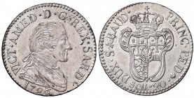Vittorio Amedeo III (1773-1796) 20 Soldi 1796 - Nomisma 365; MIR 990c MI (g 5,18) Modeste macchie
SPL+