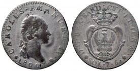 Carlo Emanuele IV (1796-1802) 7,6 Soldi 1800 - Nomisma 487 MI (g 4,52) Colpo pesante al bordo
qBB