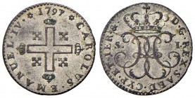 Carlo Emanuele IV (1796-1802) Soldo 1797 - Nomisma 490 MI (g 1,94) R
BB
