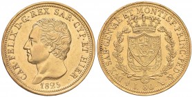Carlo Felice (1821-1831) 80 Lire 1825 T - Nomisma 524 AU Minimi graffietti e minimi colpetti al bordo
SPL