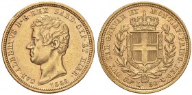 Carlo Alberto (1831-1849) 50 Lire 1833 T - Nomisma 635 AU RR Colpo al bordo e graffio nel campo del D/
BB/BB+