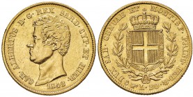 Carlo Alberto (1831-1849) 20 Lire 1842 T - Nomisma 656 AU R Lucidato al D/
BB/BB+