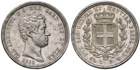 Carlo Alberto (1831-1849) 2 Lire 1833 G - Nomisma 705 AG RR Piccole schiacciature di conio al ciglio del D/, minimo graffietto sul collo al D/ 
SPL