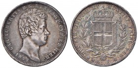 Carlo Alberto (1831-1849) Lira 1832 G - Nomisma 719 AG RR Colpetto al bordo, bella patina iridescente. Nell’asta Nomisma 56, 2017, un esemplare FDC ha...