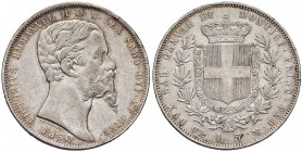 Vittorio Emanuele II (1849-1861) 5 Lire 1850 G - Nomisma 771; Pag. 370 AG R Graffietti al D/ e minimi colpetti al bordo 
BB+/qSPL