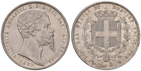 Vittorio Emanuele II (1849-1861) 5 Lire 1851 G - Nomisma 773 AG R Minimi graffietti al D/
qFDC
