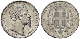 Vittorio Emanuele II (1849-1861) 5 Lire 1852 G - Nomisma 775; Pag. 374 AG R Graffietti al D/
qBB/BB