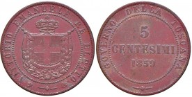Vittorio Emanuele II re eletto (1859-1861) 5 Centesimi 1859 - Nomisma 837 CU (g 4,83)
BB