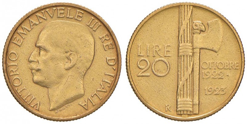 Vittorio Emanuele III (1900-1946) 20 Lire 1923 - Nomisma 1082 AU R Da montatura...