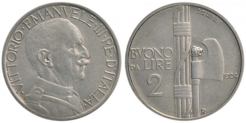 Vittorio Emanuele III (1900-1946) 2 Lire 1924 - Pag. 742; Mont. 162 NI
qFDC